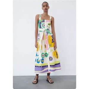 Zara / Multicolor Abstract maxi sundress